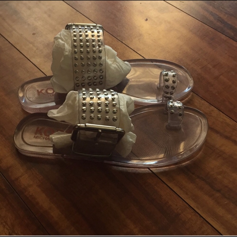 Michael Kors - Clear Studded Jelly Sandals